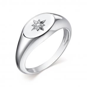 Серебряное кольцо АЛЬКОР с фианитом 01-2580/00СВ-00 фото