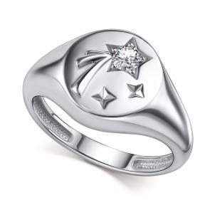 Серебряное кольцо АЛЬКОР с фианитом 01-2605/00КЦ-00 фото
