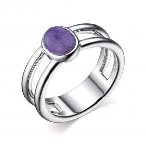 Кольцо из серебра АЛЬКОР с чароитом 01-2633/0ЧРТ-00 фото