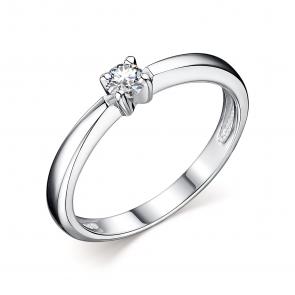 Серебряные кольца АЛЬКОР с муассанитом 01-2696/000М-00 фото