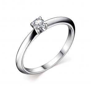 Серебряные кольца АЛЬКОР с муассанитом 01-2698/000М-00 фото