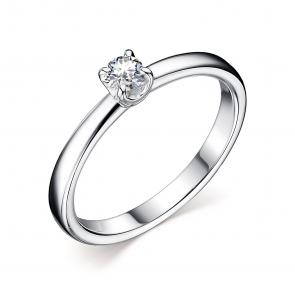 Серебряные кольца АЛЬКОР с муассанитом 01-2699/000М-00 фото
