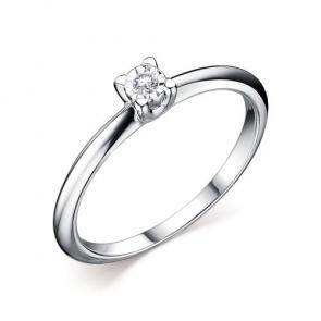 Серебряное кольцо АЛЬКОР с бриллиантом 01-2706/000Б-00 фото