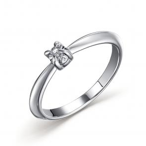 Серебряное кольцо АЛЬКОР с бриллиантом 01-2708/000Б-00 фото