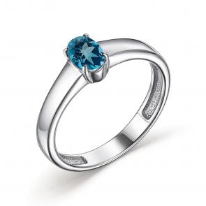 Серебряное кольцо АЛЬКОР с Лондон топазом 01-2756/00ТЛ-00 фото