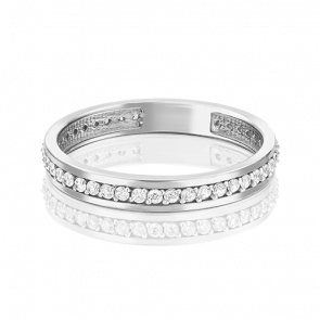 Обручальное кольцо из белого золота Platina с фианитом 01-2781-00-401-1120-24 фото