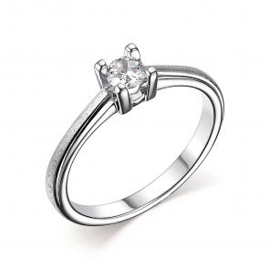 Серебряное кольцо АЛЬКОР с фианитом 01-2957/00КЦ-00 фото
