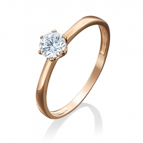 Золотое кольцо Platina с фианитом 01-3058-00-401-1110-03 фото