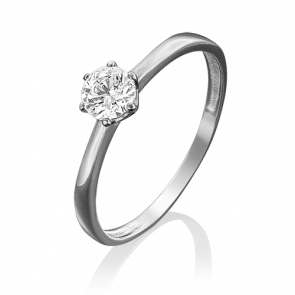 Кольцо из белого золота Platina с фианитом 01-3059-00-501-1120-38 фото