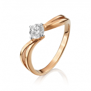 Золотое кольцо Platina с фианитом 01-3092-00-501-1110-38 фото