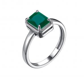 Серебряное кольцо АЛЬКОР с агатом 01-3148/00АГ-00 фото