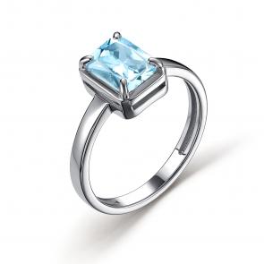 Серебряное кольцо АЛЬКОР с топазом 01-3148/00ТБ-00 фото