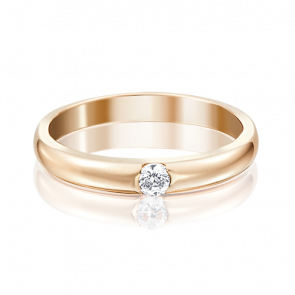 Золотое обручальное кольцо Platina с фианитом 01-3149-00-401-1110-03 фото