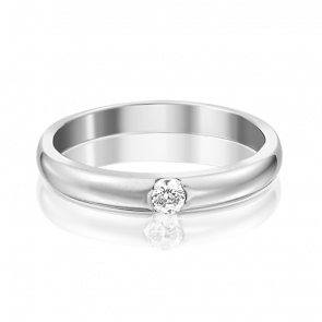 Обручальное кольцо из белого золота Platina с фианитом 01-3150-00-401-1120-03 фото