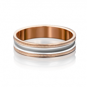 Обручальное кольцо из комбинированного золота Platina 01-3245-00-000-1111-39 фото