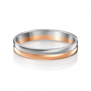 Обручальное кольцо из комбинированного золота Platina 01-3250-00-000-1111-39 фото