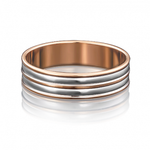 Обручальное кольцо из комбинированного золота Platina 01-3251-00-000-1111-39 фото
