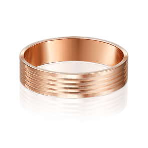 Золотое обручальное кольцо 5 мм Platina 01-3255-00-000-1110-18 фото