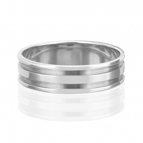 Обручальное кольцо из белого золота Platina 01-3262-00-000-1120-18 фото