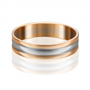 Обручальное кольцо из комбинированного золота Platina 01-3267-00-000-1111-39 фото