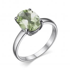 Серебряное кольцо АЛЬКОР с празиолитом 01-3276/000П-00 фото