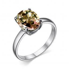 Серебряное кольцо АЛЬКОР с султанитом 01-3276/00СТ-00 фото