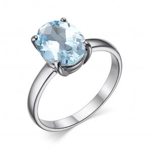 Серебряное кольцо АЛЬКОР с топазом 01-3276/00ТБ-00 фото