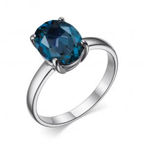 Серебряное кольцо АЛЬКОР с Лондон топазом 01-3276/0НСЛ-00 фото