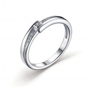 Серебряное кольцо АЛЬКОР с бриллиантом 01-3280/000Б-00 фото