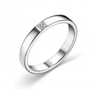 Серебряное кольцо АЛЬКОР с бриллиантом 01-3296/000Б-00 фото