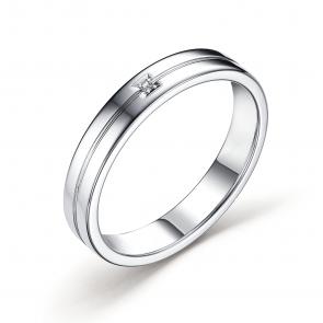 Серебряное кольцо АЛЬКОР с бриллиантом 01-3297/000Б-00 фото
