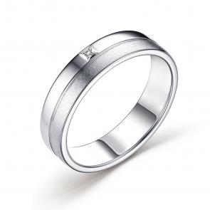 Серебряное кольцо АЛЬКОР с бриллиантом 01-3300/000Б-00 фото