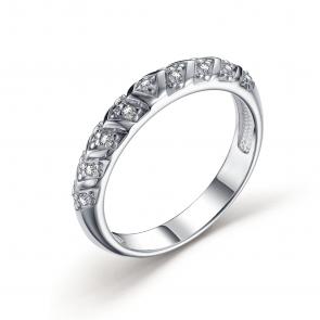 Серебряное кольцо АЛЬКОР с фианитом 01-3308/00КЦ-00 фото