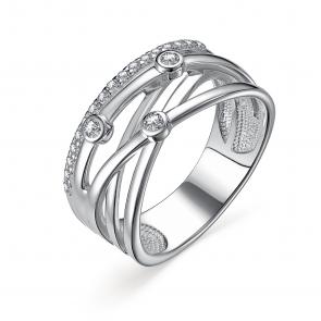 Серебряное кольцо АЛЬКОР с фианитом 01-3336/00КЦ-00 фото