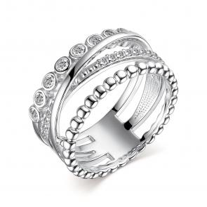 Серебряное кольцо АЛЬКОР с фианитом 01-3344/00КЦ-00 фото
