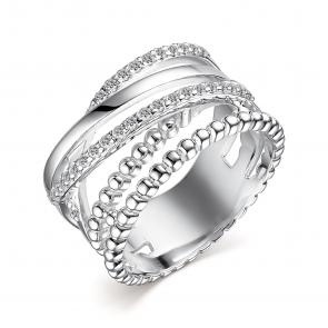 Серебряное кольцо АЛЬКОР с фианитом 01-3345/00КЦ-00 фото