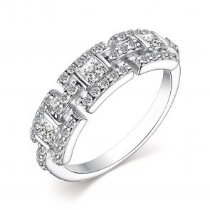 Серебряное кольцо АЛЬКОР с фианитом 01-3353/00КЦ-00 фото
