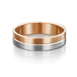 Обручальное кольцо из комбинированного золота Platina 01-3459-00-000-1111-39 фото