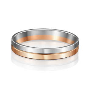Обручальное кольцо из комбинированного золота Platina 01-3577-00-000-1111-39 фото