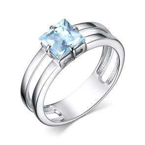 Серебряное кольцо АЛЬКОР с топазом 01-3635/00ТБ-00 фото