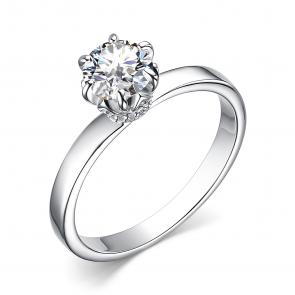 Серебряное кольцо АЛЬКОР с фианитом 01-3644/00СВ-00 фото