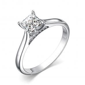 Серебряное кольцо АЛЬКОР с фианитом 01-3649/00СВ-00 фото