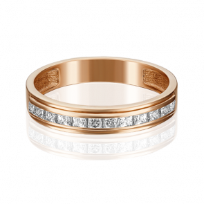 Обручальное кольцо из золота Platina с фианитом 01-3659-00-401-1110 фото