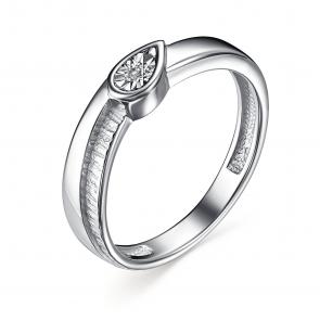Серебряное кольцо АЛЬКОР с бриллиантом 01-3701/000Б-00 фото