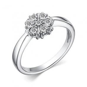 Серебряное кольцо АЛЬКОР с фианитом 01-3795/00КЦ-00 фото