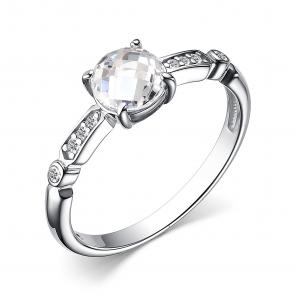 Серебряное кольцо АЛЬКОР с фианитом 01-3862/00КЦ-00 фото