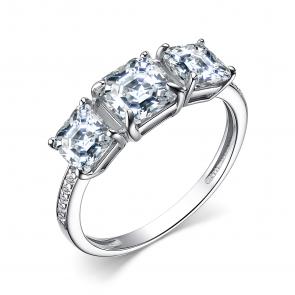 Серебряное кольцо АЛЬКОР с фианитом 01-3863/00КЦ-00 фото