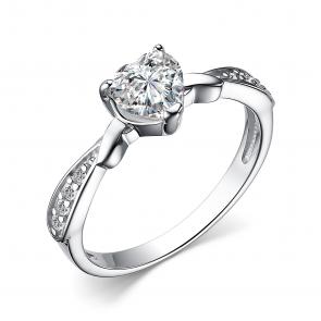 Серебряное кольцо АЛЬКОР с фианитом 01-3865/00КЦ-00 фото