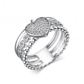 Серебряное кольцо АЛЬКОР с фианитом 01-3874/КЦ10-17 фото