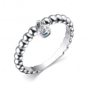 Серебряное кольцо АЛЬКОР с фианитом 01-3877/00СВ-00 фото